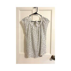 Polka dot blouse with bow